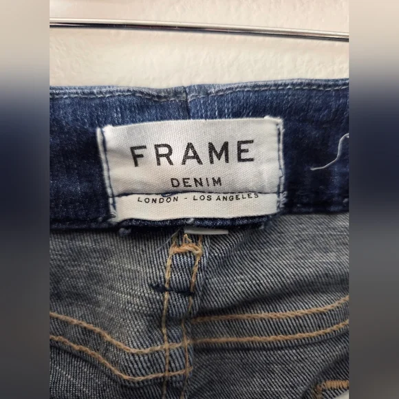 FRAME Denim Le Crop Mini Boot Bagmont Classic Cropped Bootcut Flare Stretch Jean - Picture 6 of 10